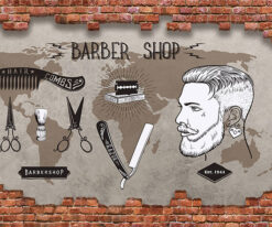 Barber Shop 3d Duvar Poster